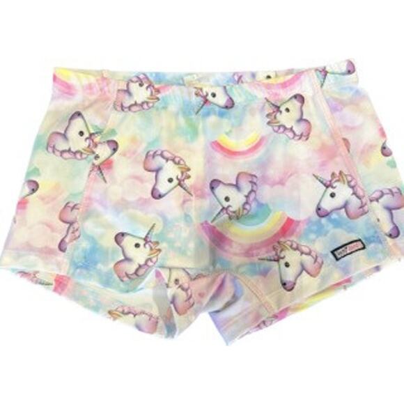 Unbranded Girls' Unicorn Rainbow Print Athletic Bike Shorts Youth Size Medium - Picture 1 of 3